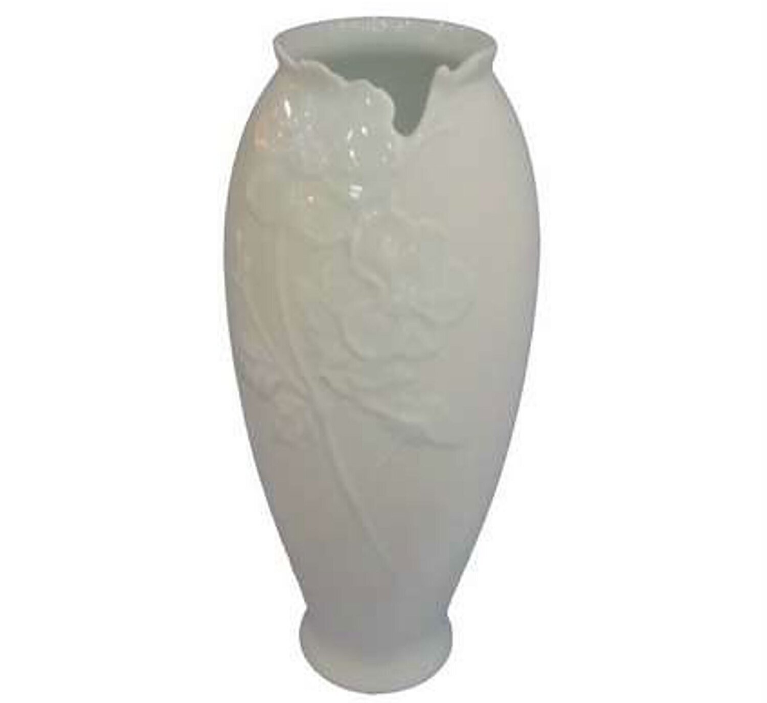 Franz Porcelain Porcelain Anemone Flower Design White Vase FZ00216