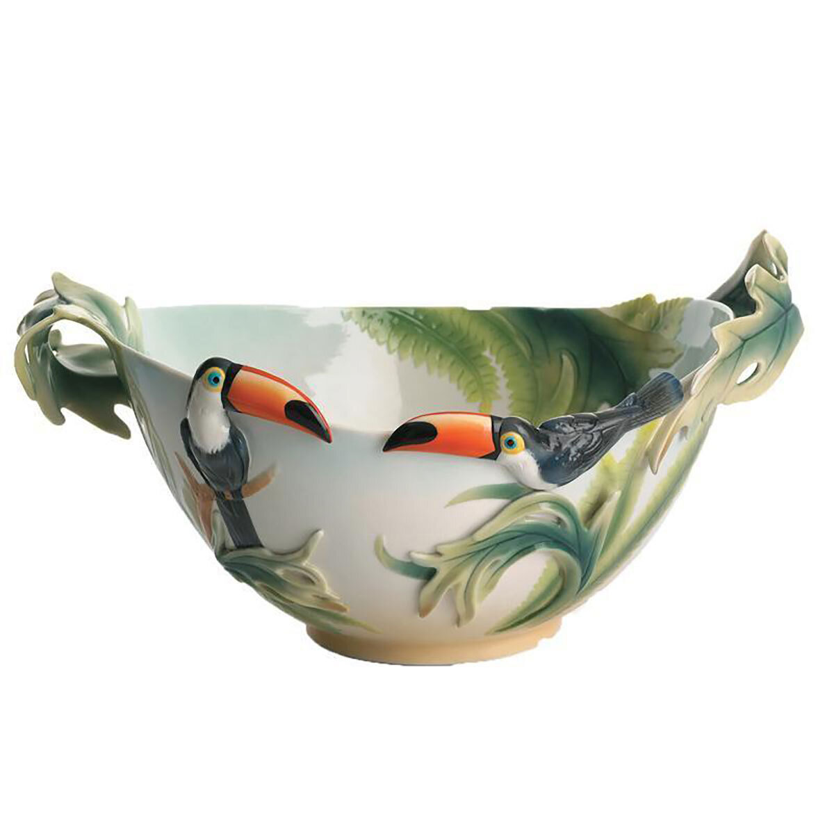 Franz Porcelain Paradise Calls Toucan Ornamental Table Bowl FZ01260