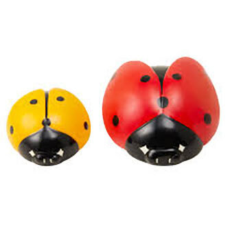 Franz Porcelain Joyous Ladybug Bowls Set 2Big Red and Small Yellow Ladybug FZ03893