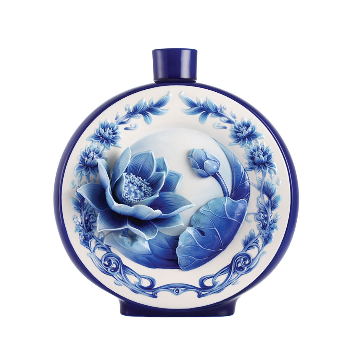 Franz Porcelain Honesty and Virtues The Lotus Vase Limited Editon of 2000 FZ03040