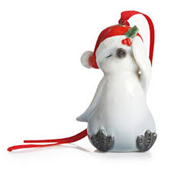 Franz Porcelain Holiday Greetings Penguin Ornament FZ02240