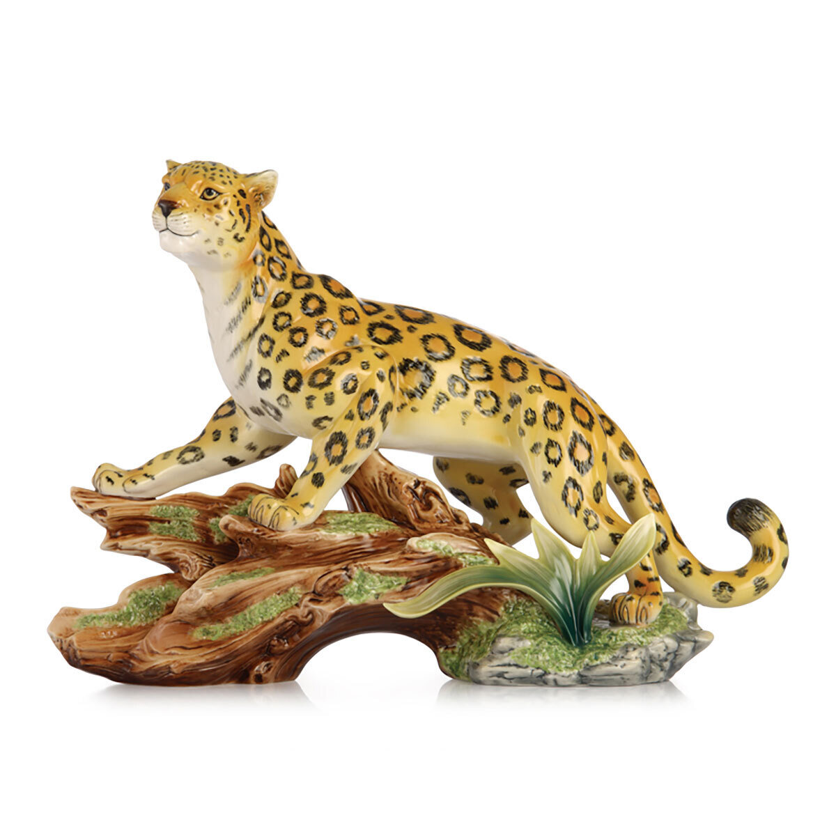 Franz Porcelain Great Fortune Gold Leopard Figurine FZ03232