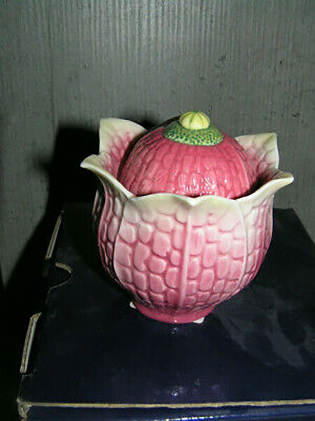 Franz Porcelain Fritillary Flower Sugar Jar With Cover FZ00992