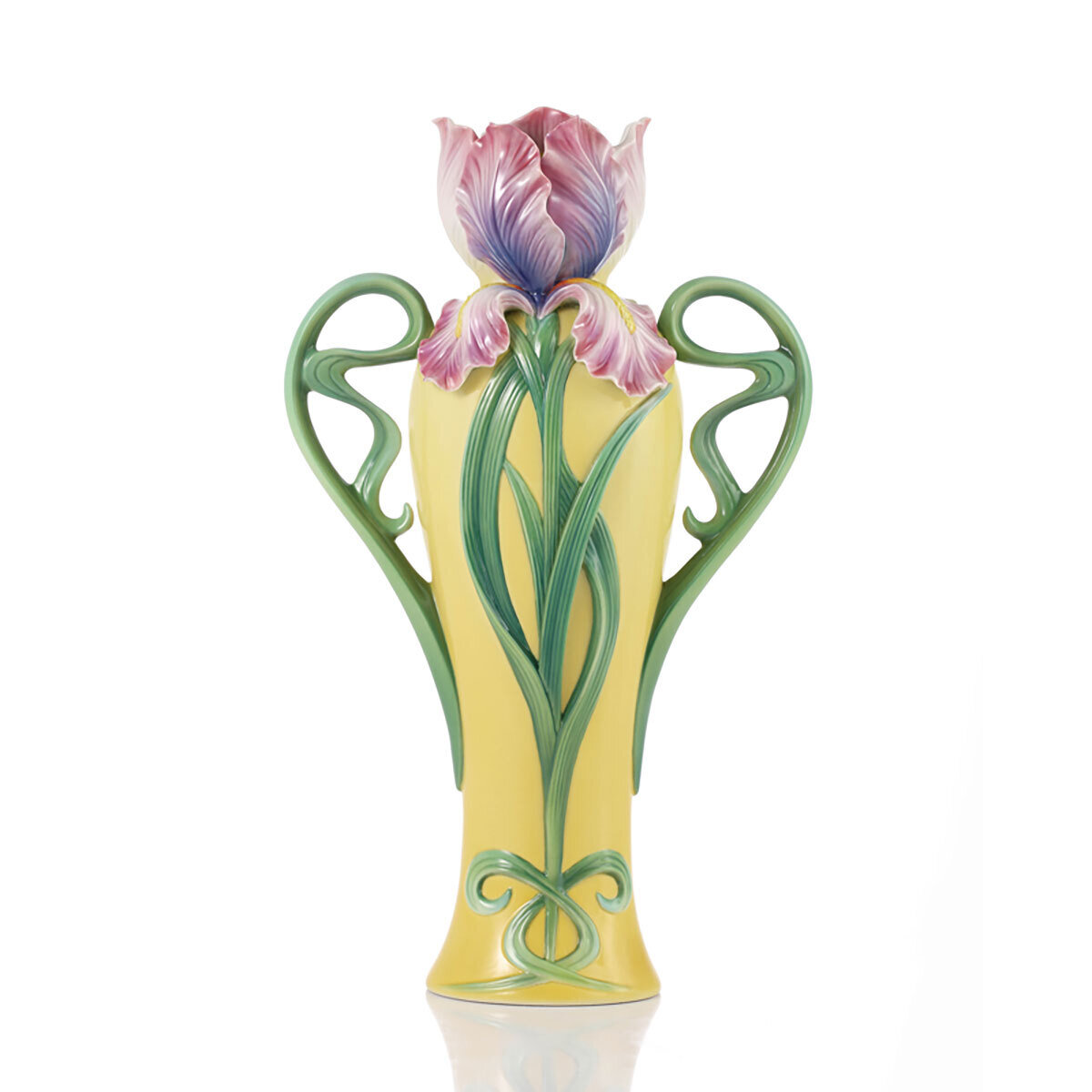 Franz Porcelain Flying Heart Iris Vase Limited Editon of 988 FZ03585