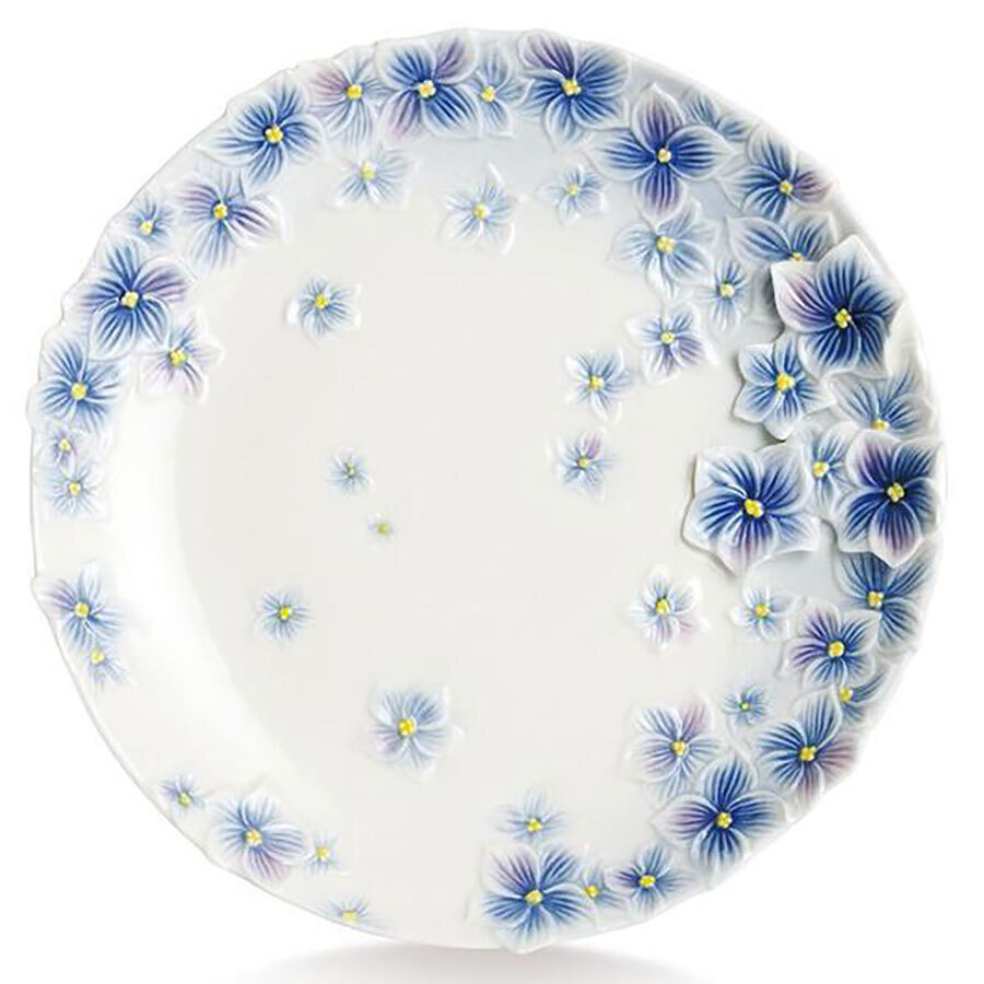 Franz Porcelain Floral Bouquet Collection Sculpture Porcelain Dessert Plate FZ02275