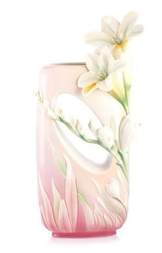 Franz Porcelain Divine Fragrance Freesia Vase FZ02978, MPN: FZ02978,