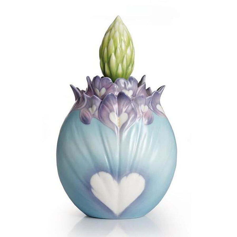 Franz Porcelain Blooming Bluebonnets Collection Perfume Bottle FZ02252