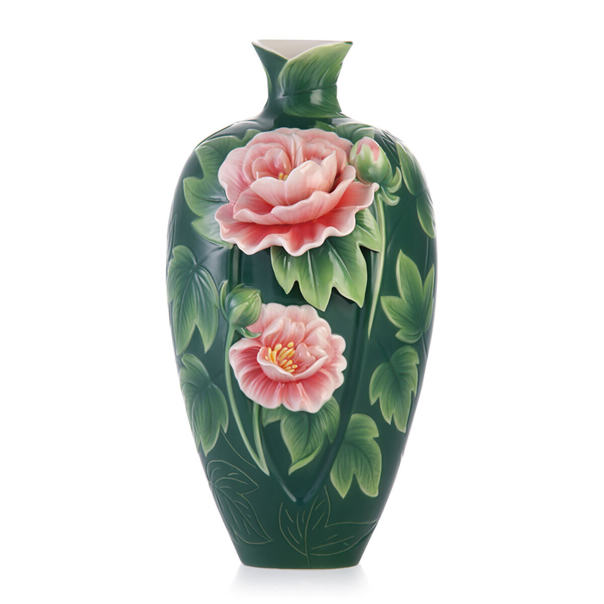 Franz Porcelain Beauty Cotton Rose Vase FZ03237