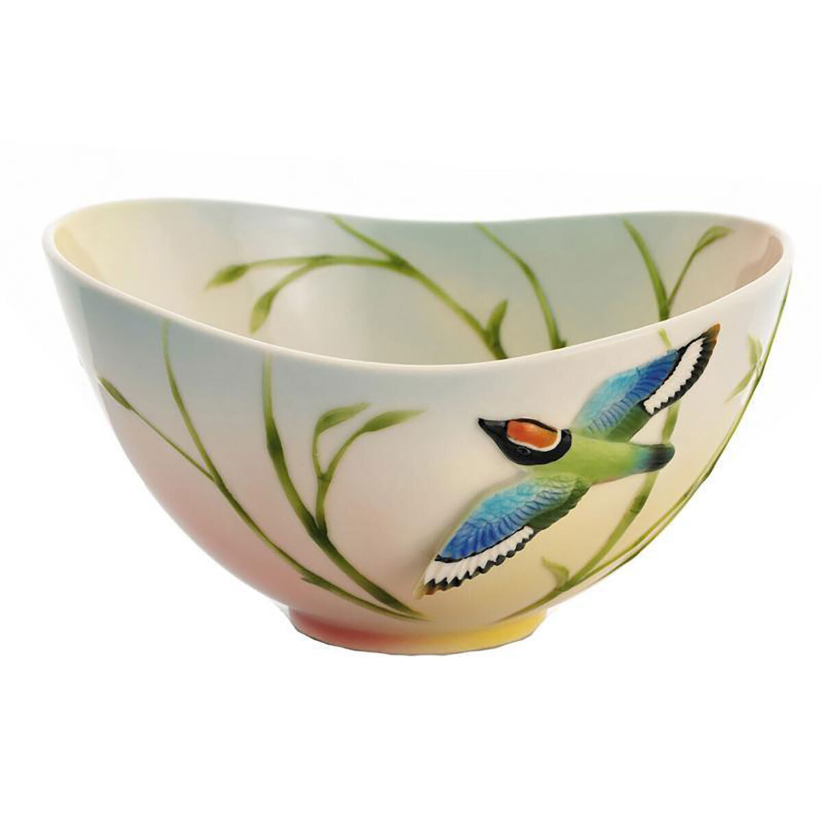 Franz Porcelain Bamboo Song Bird Ornamental FZ01688