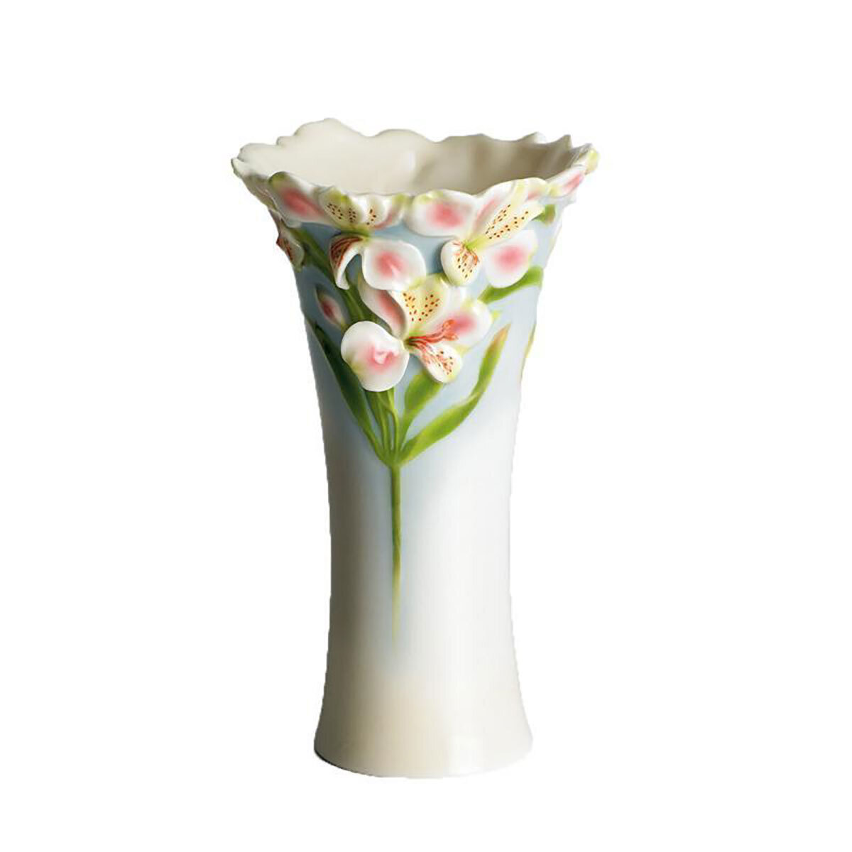 Franz Porcelain Alstroe Meria Flower Vase 6 7 8&quot;H FZ00372