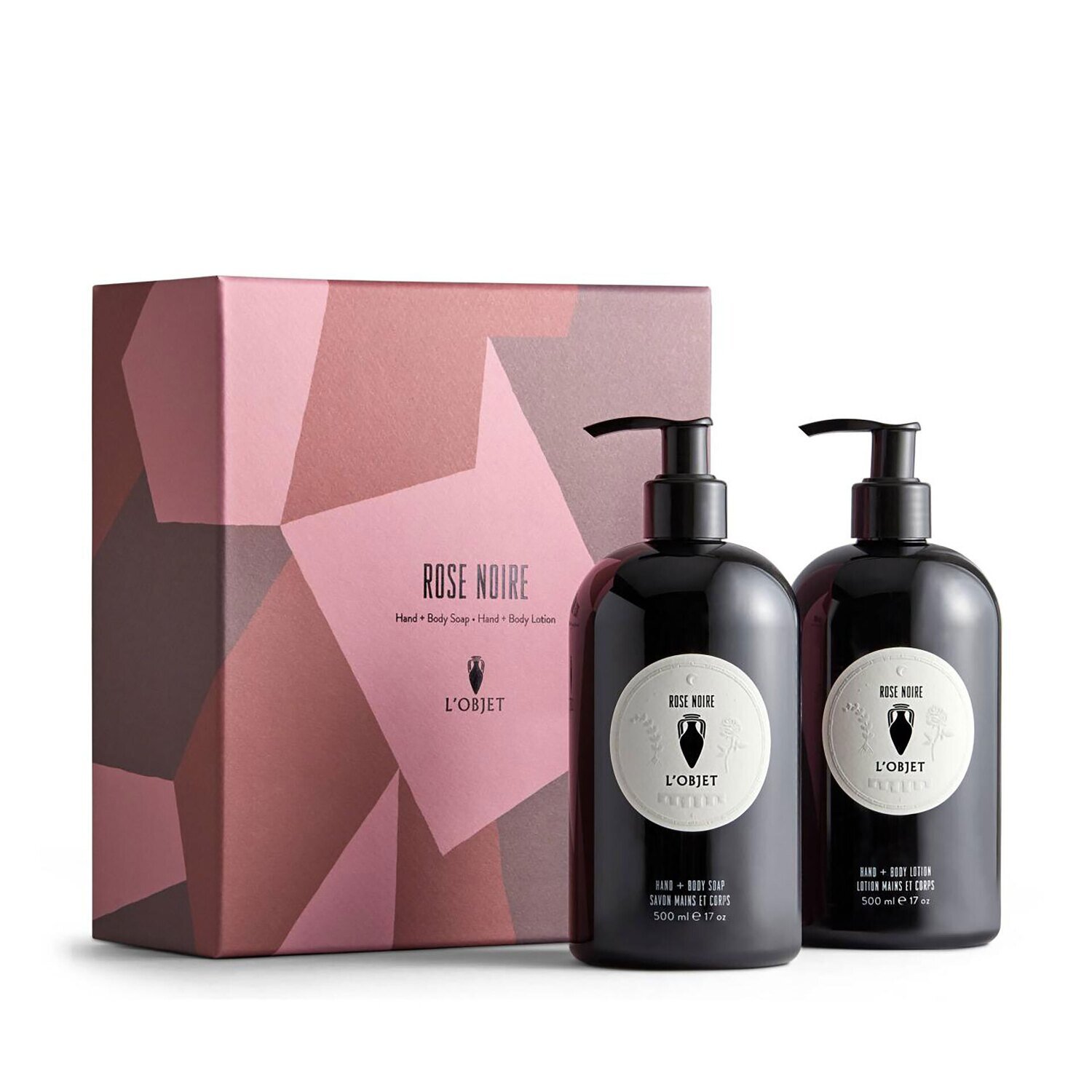 L'Objet Rose Noire Hand and Body Soap With Lotion Gift Set AP4502