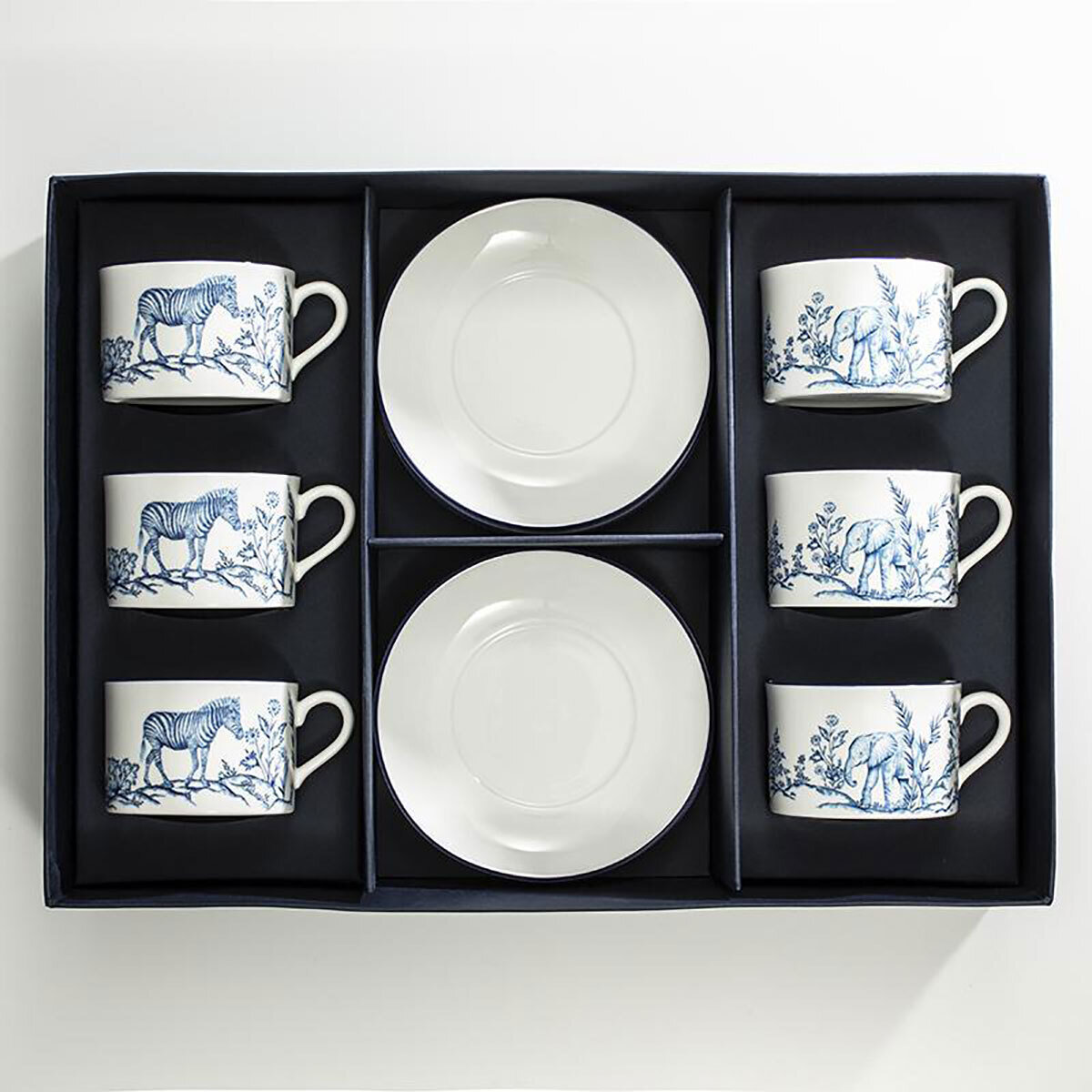 Halcyon Days Nina Campbell Serengeti Tea Cup &amp; Saucer Set of 6 BCNCS11T6C, MPN: BCNCS11T6C,