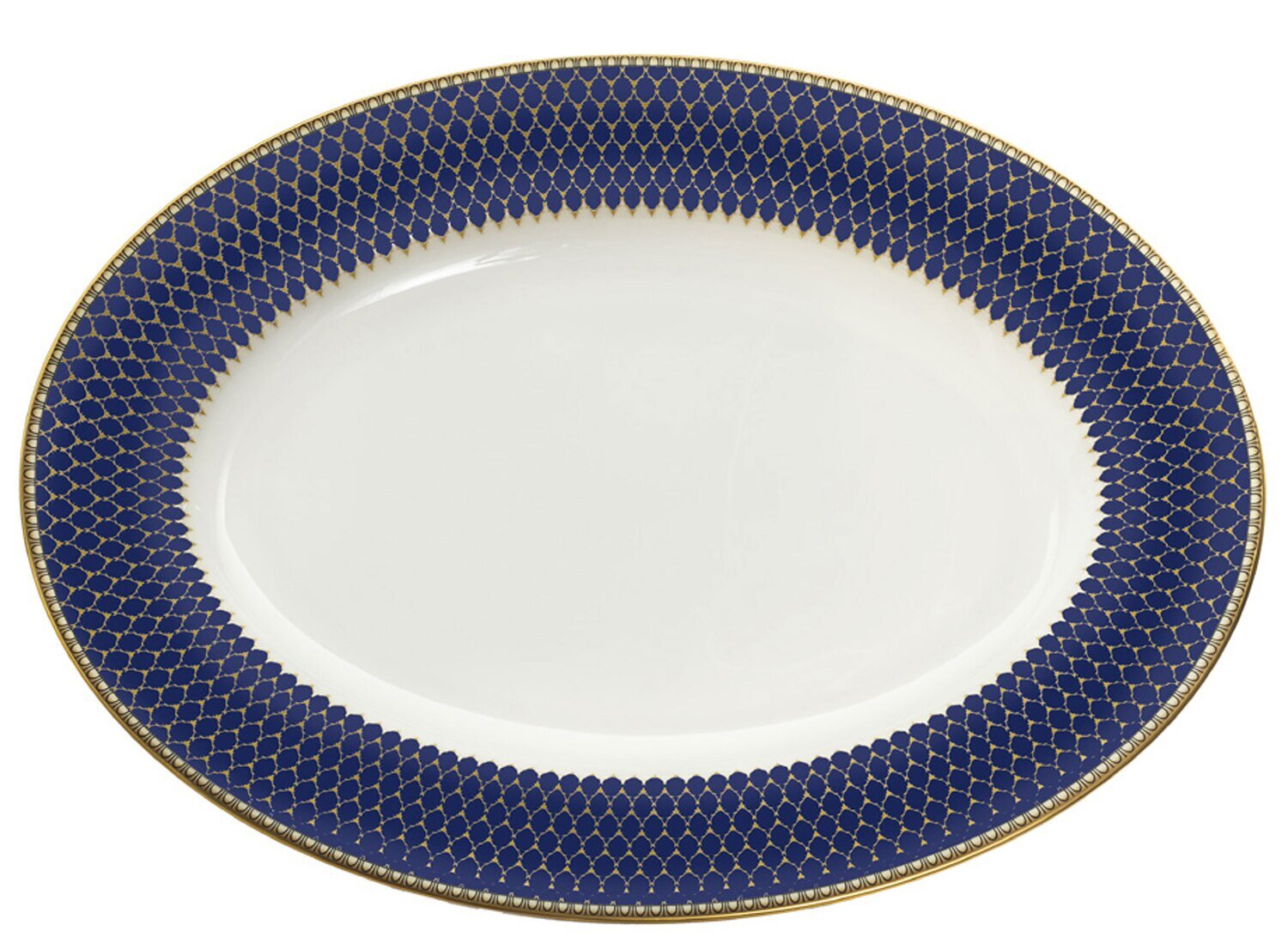 Halcyon Days Gordon Castle Antler Trellis Midnight Gold 14 Inch Oval Dish BCGAT11MOG, MPN: BCGAT11M…