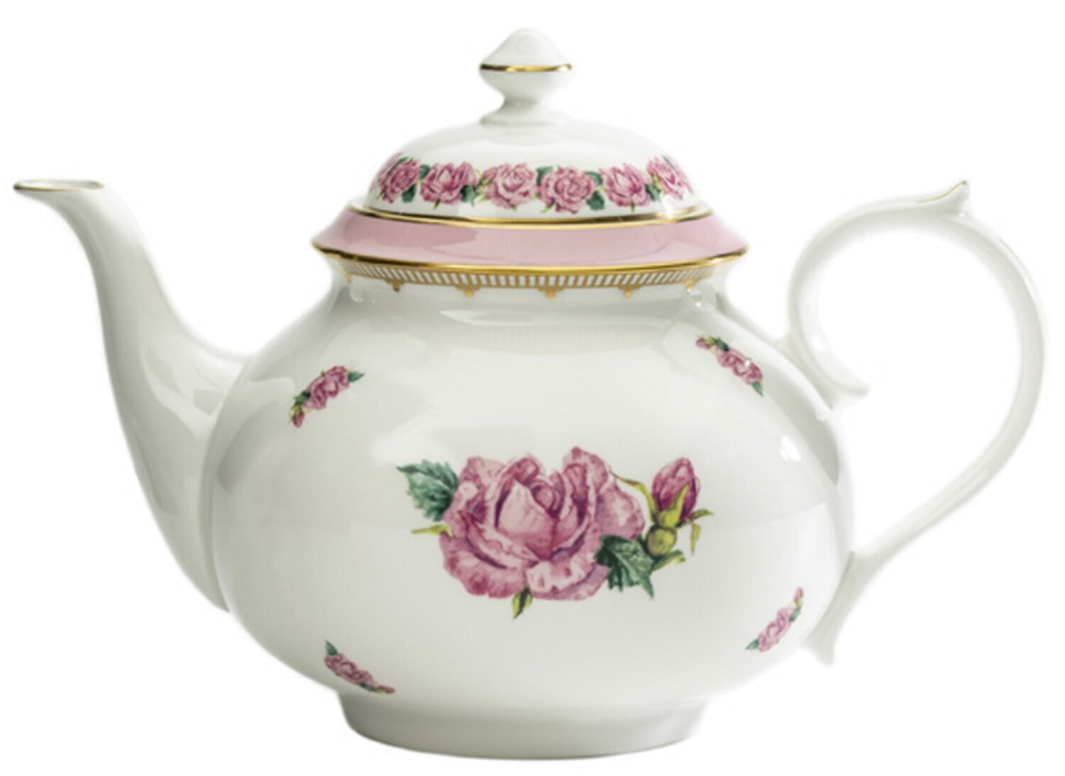 Halcyon Days CoM Shell Garden Rose Early Morning Tea Pot BCCRO01EMTG, MPN: BCCRO01EMTG,