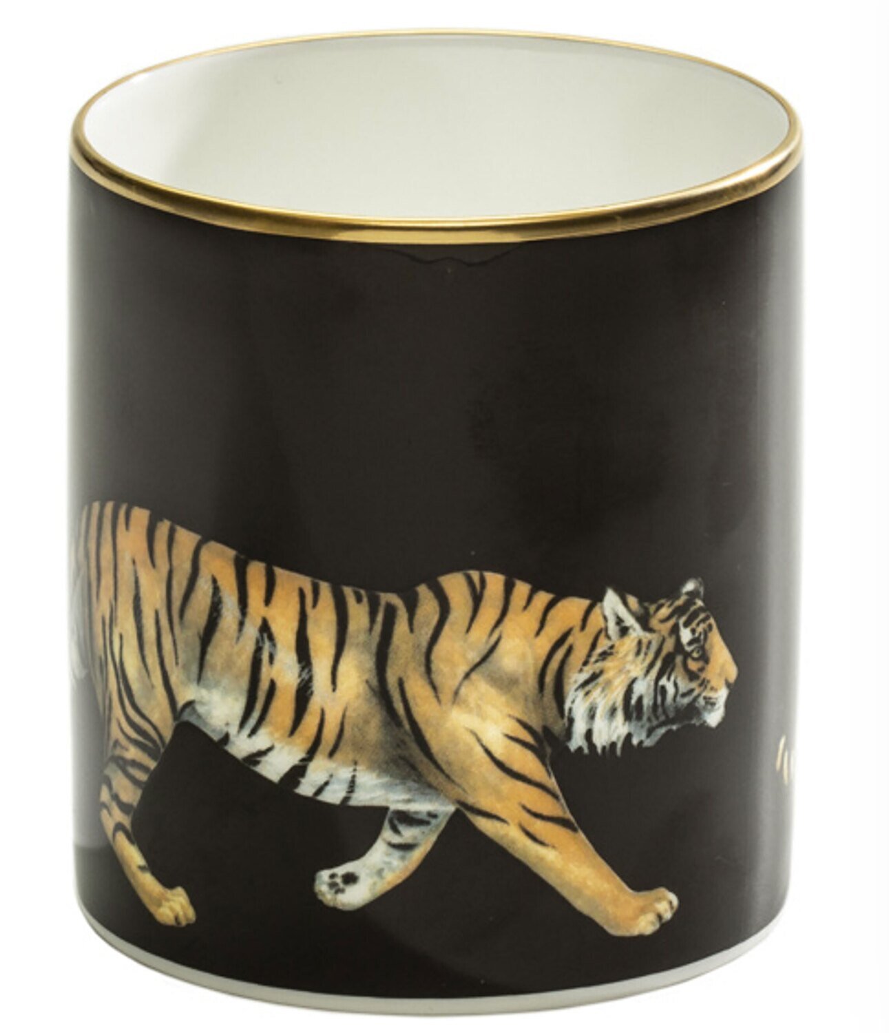 Halcyon Days MW Tiger Black Gold Pen Pot BCMWT02PHG, MPN: BCMWT02PHG,