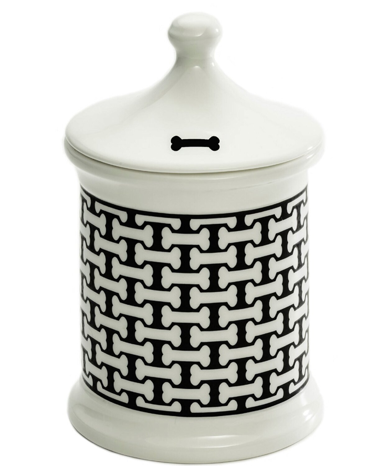 Halcyon Days Bone Trellis Black Small Treat Jar BCBTR01PTN, MPN: BCBTR01PTN,