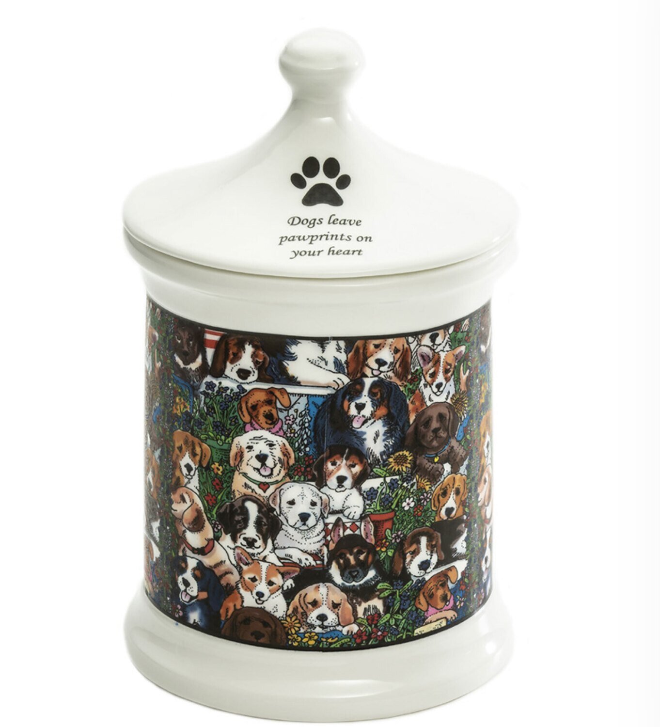 Halcyon Days Dogs Leave Pawprints Small Treat Jar BCDLP01PTN, MPN: BCDLP01PTN,