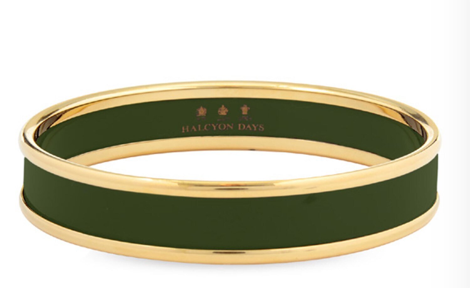 Halcyon Days 1cm Green Gold Small Bangle Bracelet PBPLA0910GS, MPN: PBPLA0910GS,