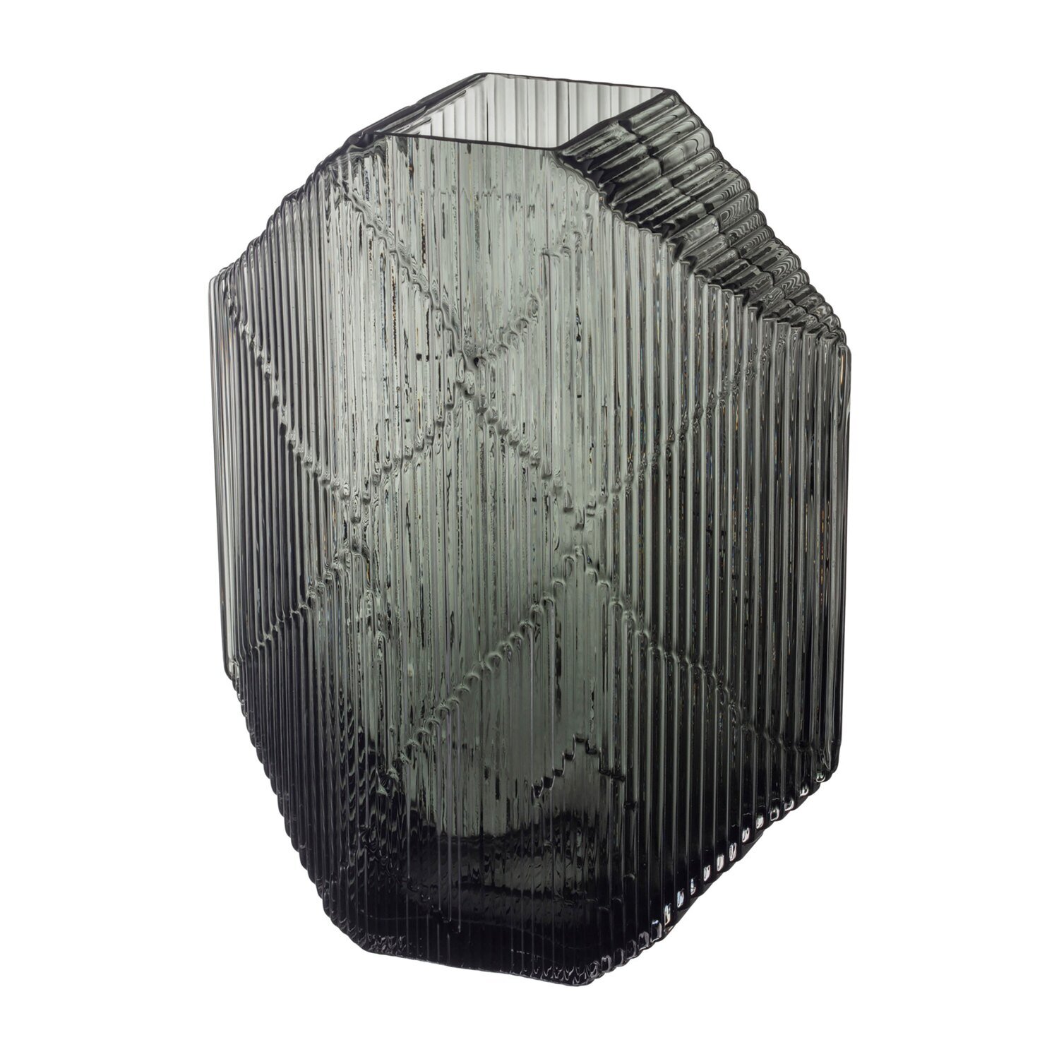 iittala Kartta Glass Sculpture 9.5 Inch x 12.5 Inch Dark Grey, MPN: 1057708, 6411923670968