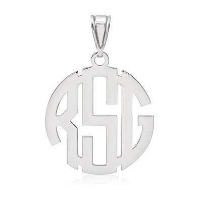 Monogram Pendant .013 Gauge 10k White Gold 10XNA501W, MPN: 10XNA501W,