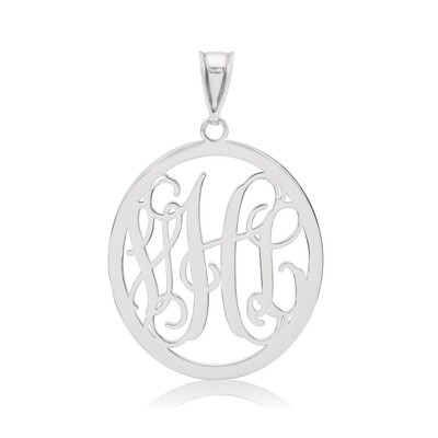 Monogram Pendant .013 Gauge 10k White Gold 10XNA498W, MPN: 10XNA498W,