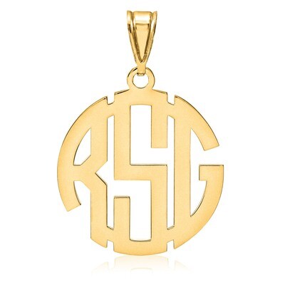 Monogram Pendant .013 Gauge 10k Yellow Gold 10XNA501Y, MPN: 10XNA501Y,