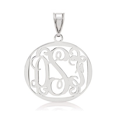 Monogram Pendant .013 Gauge 10k White Gold 10XNA500W, MPN: 10XNA500W,