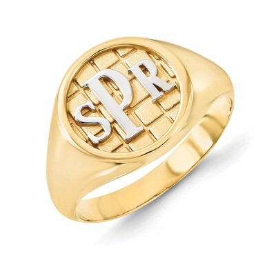 Monogram Signet Ring 10k Yellow Gold 10XNR45Y, MPN: 10XNR45Y,