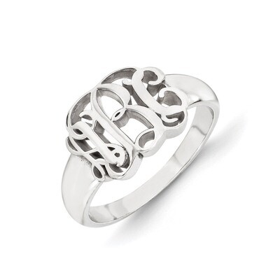 Monogram Signet Ring 10k White Gold 10XNR51W, MPN: 10XNR51W, 886774271002