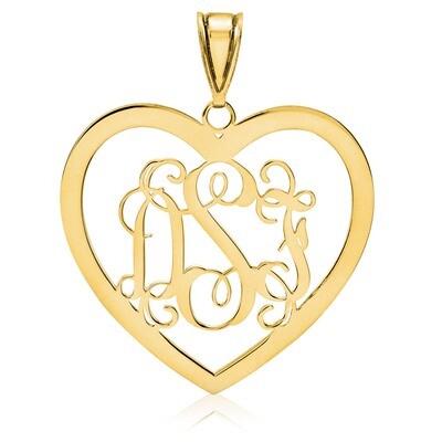 Monogram Pendant Gold-plated Sterling Silver .018 Gauge XNA497GP, MPN: XNA497GP, 883957973432