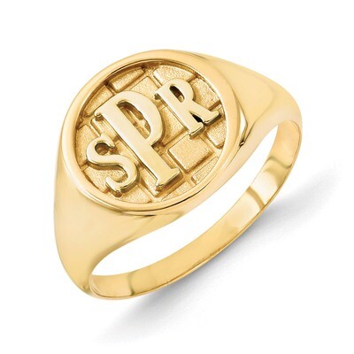 Monogram Signet Ring 10k Yellow Gold 10XNR49Y, MPN: 10XNR49Y,