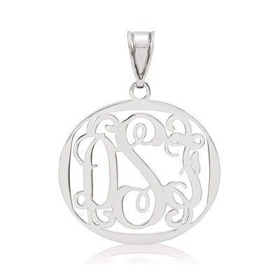 Monogram Pendant .013 Gauge 14k White Gold XNA500W, MPN: XNA500W,