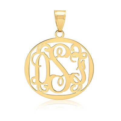 Monogram Pendant Gold-plated Sterling Silver .018 Gauge XNA500GP, MPN: XNA500GP, 883957973555