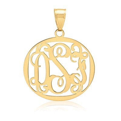 Monogram Pendant 14k Yellow Gold .013 Gauge XNA500Y, MPN: XNA500Y,