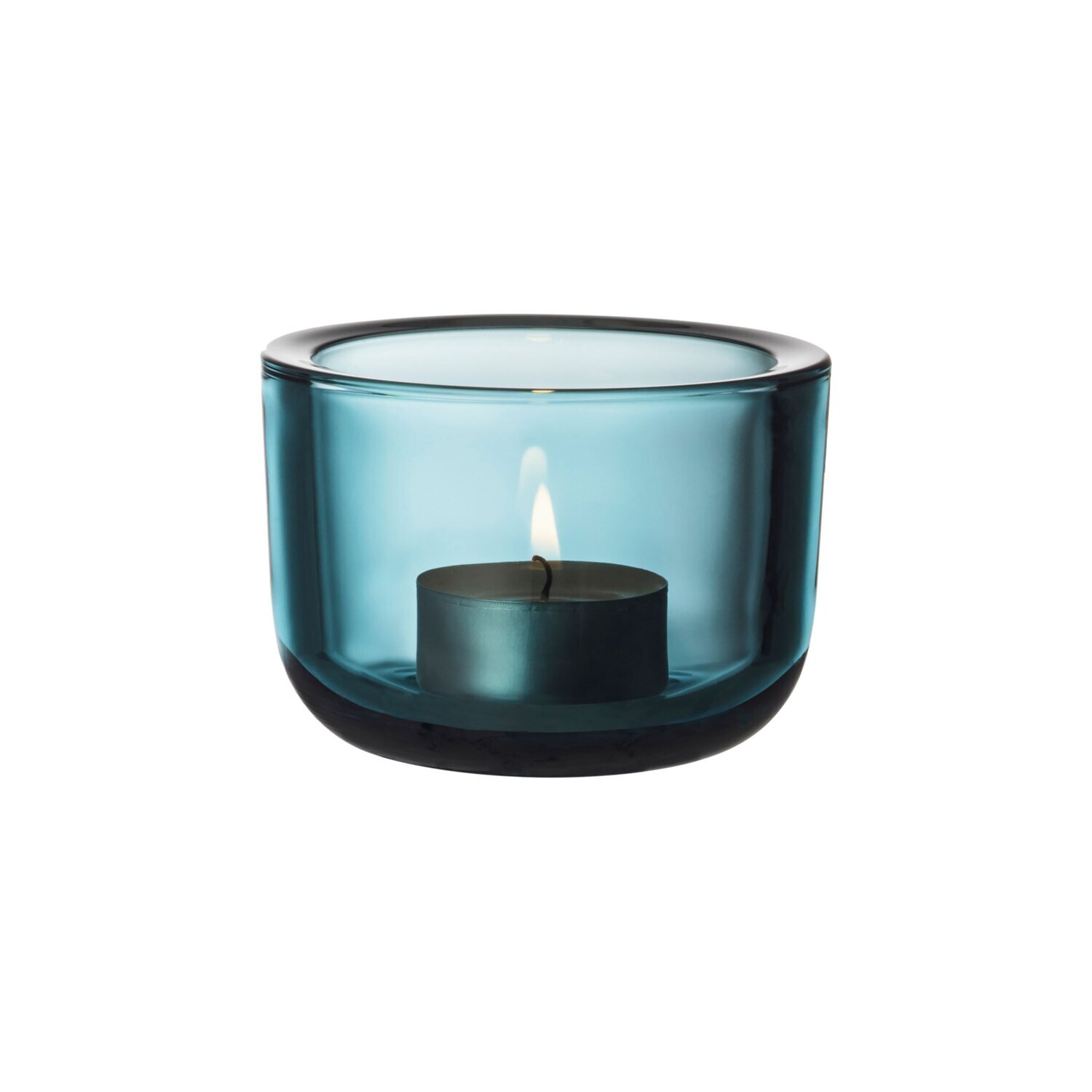 iittala Valkea Tealight Candleholder 2.25 Inch Sea Blue
