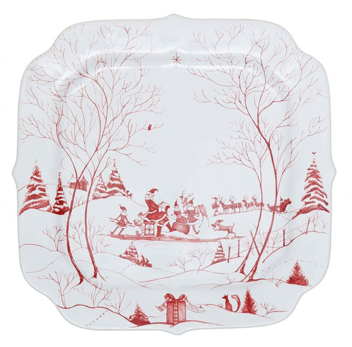 Juliska Country Estate Winter Frolic Ruby SantaÕs Cookie Tray Naughty and Nice List CE16/73, MPN: C…