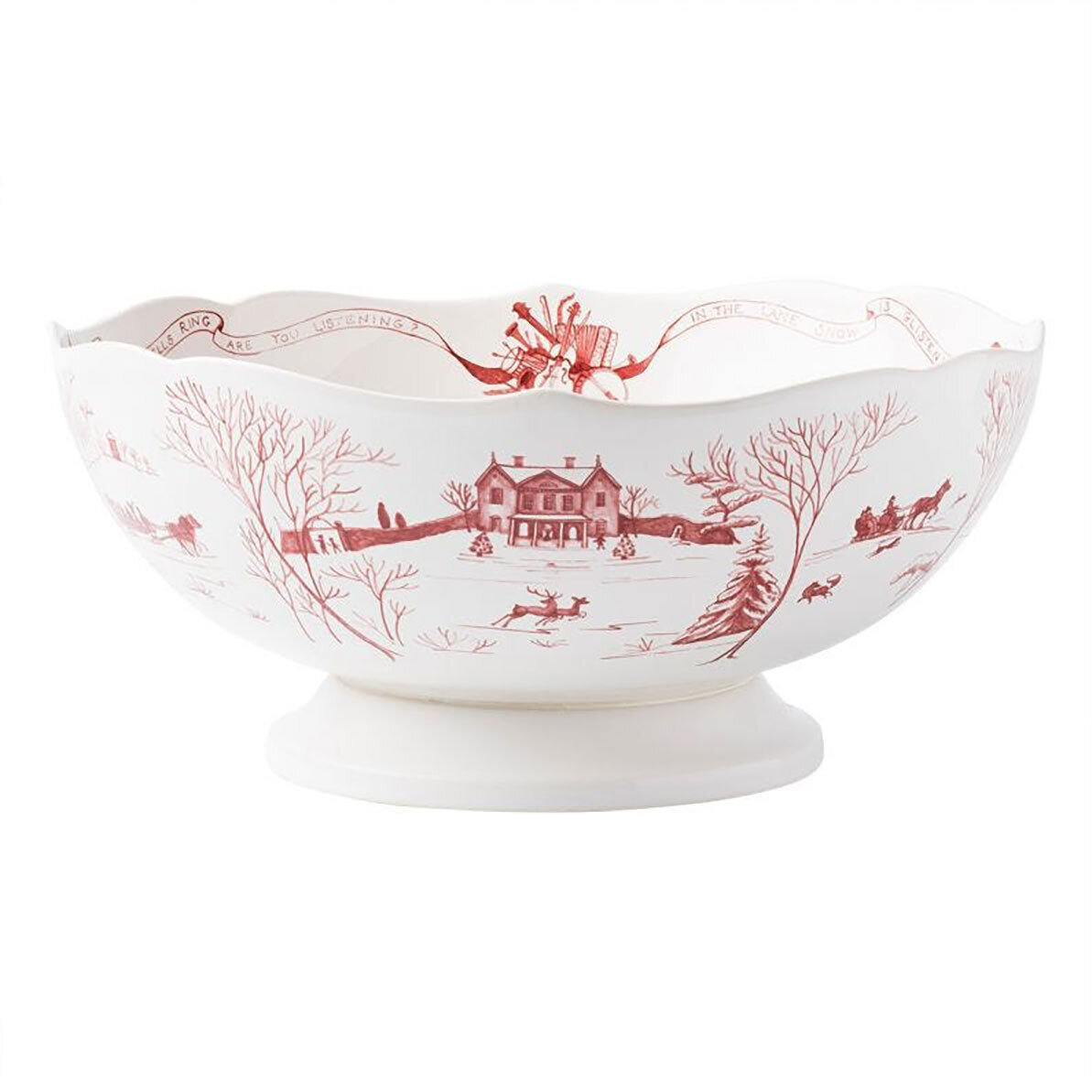 Juliska Country Estate Winter Frolic Ruby 13 Inch Centerpiece Bowl CE30/73, MPN: CE30/73, 810882030…