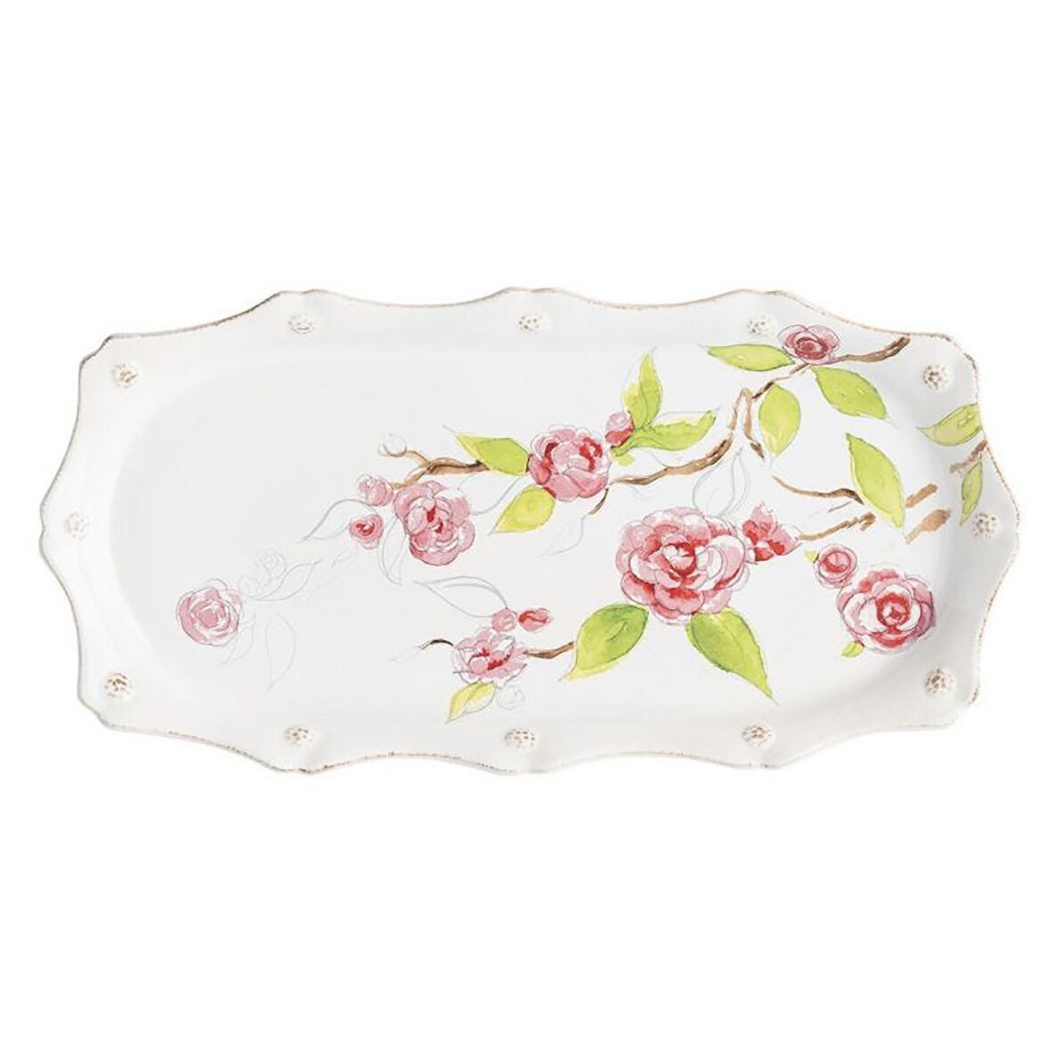 Juliska Berry &amp; Thread Floral Sketch Camellia Hostess Tray FB54XA/88, MPN: FB54XA/88, 810034830951