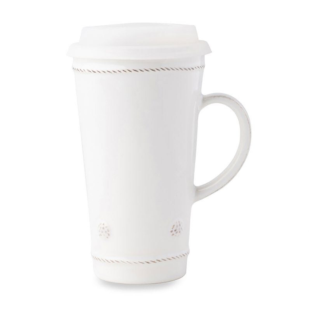 Juliska Berry &amp; Thread Whitewash Travel Mug with Silicone Lid JA133/W, MPN: JA133/W, 810034832733