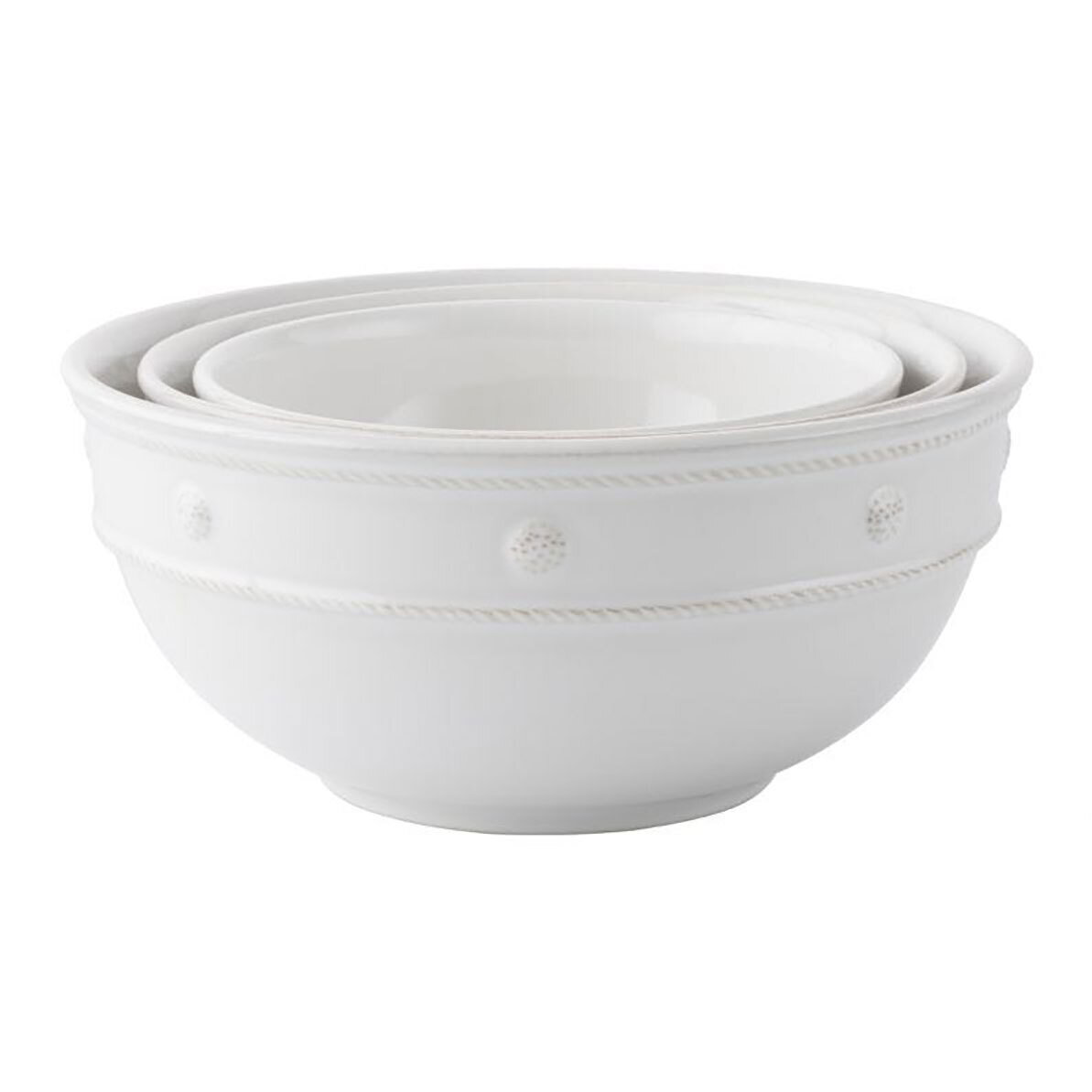 Juliska Berry &amp; Thread Whitewash Nesting Serving Bowls Set of 3 JA84SET/W, MPN: JA84SET/W, 81405701…