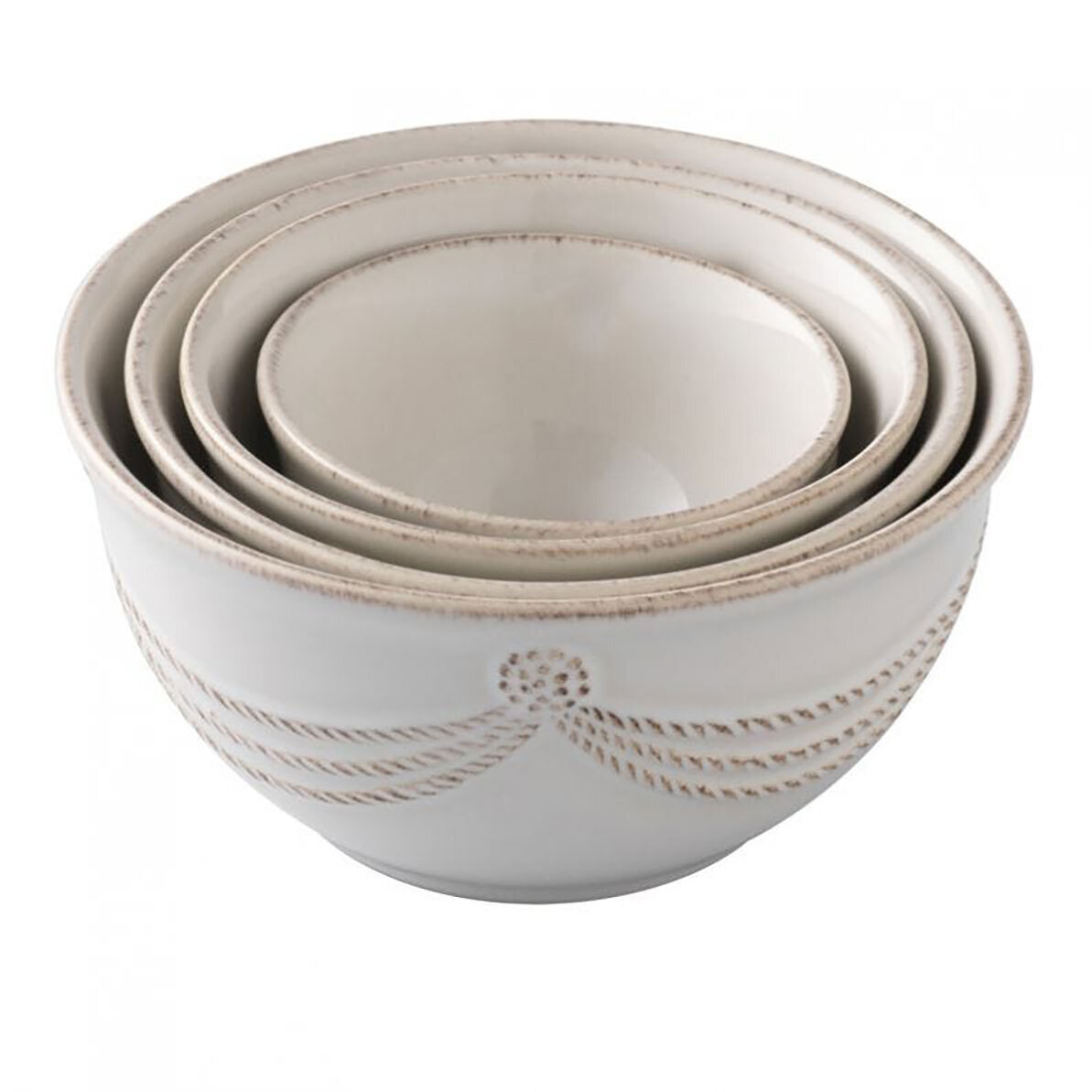 Juliska Berry &amp; Thread Whitewash Nesting Prep Bowl Set of 4 JA93SET/W, MPN: JA93SET/W, 810044020878