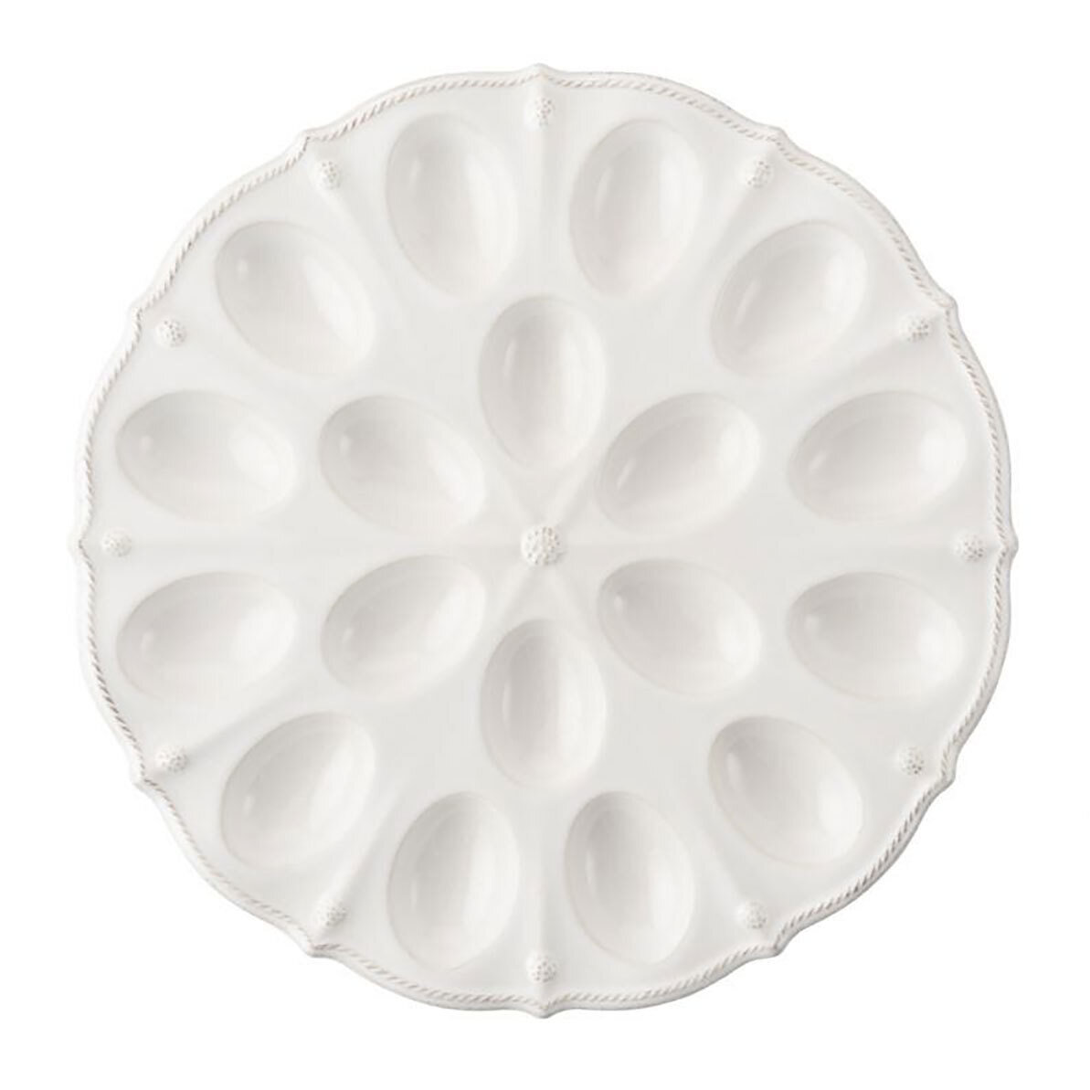 Juliska Berry &amp; Thread Whitewash Deviled Egg Platter JA96/W, MPN: JA96/W, 810044027341