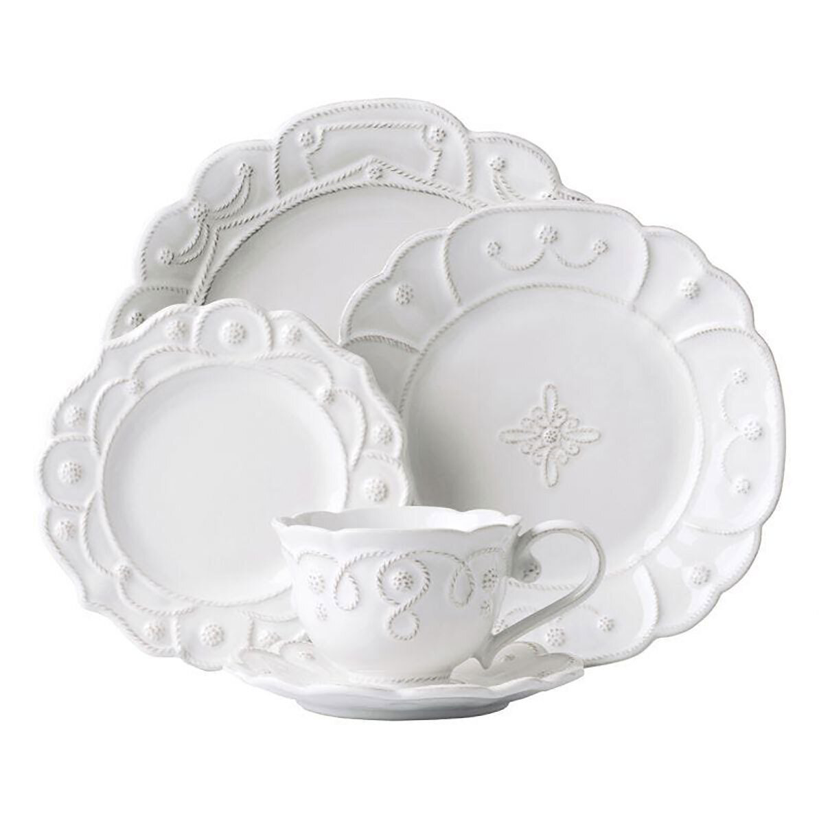 Juliska Jardins du Monde Whitewash 5 Piece Place Setting JMX29/10, MPN: JMX29/10, 810044021943