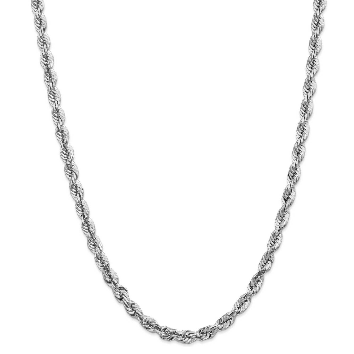 5.5mm Diamond-Cut Rope with Lobster Clasp Chain 26 Inch 14k White Gold 040W-26, MPN: 040W-26, 88395…