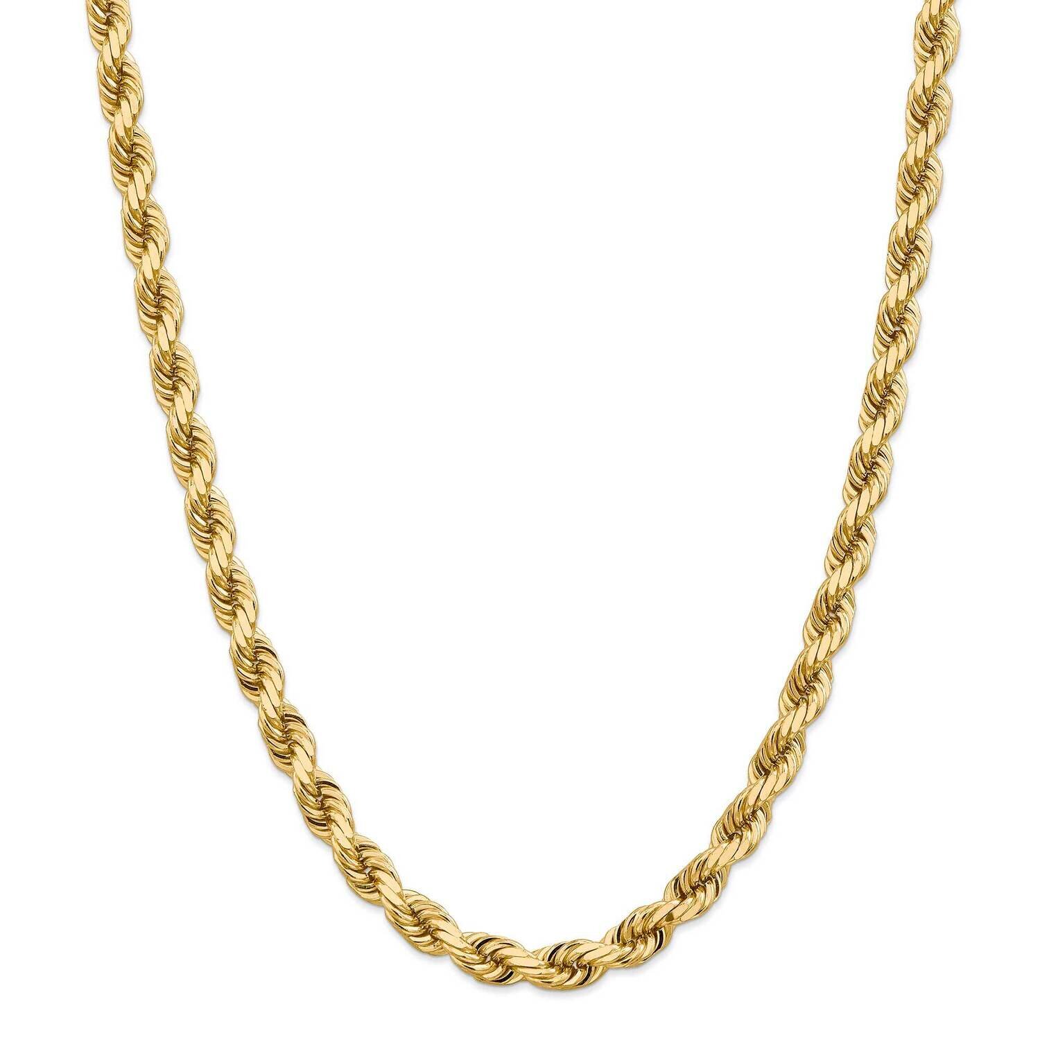 8mm Diamond-Cut Rope with Fancy Lobster Clasp Chain 26 Inch 14k Gold 060-26, MPN: 060-26, 883957165…