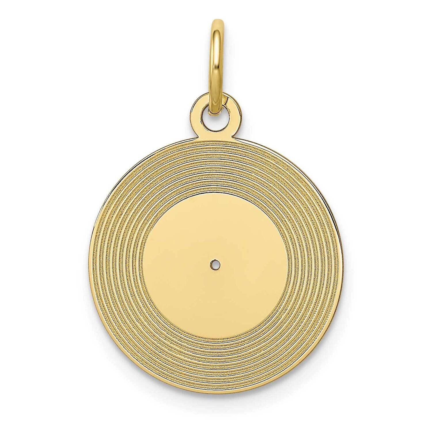 Record Album Charm 10k Gold 10A0564/L, MPN: 10A0564/L,