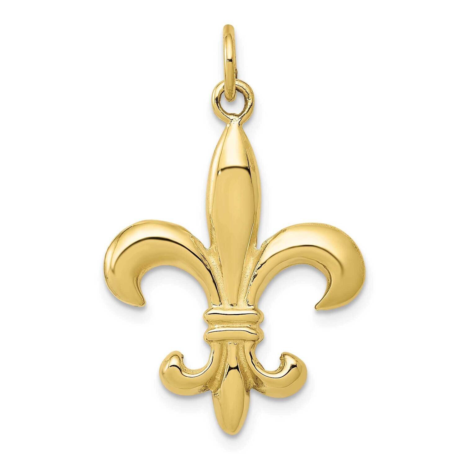 Solid Fleur De Lis 3-D Charm 10k Gold 10A2532, MPN: 10A2532,