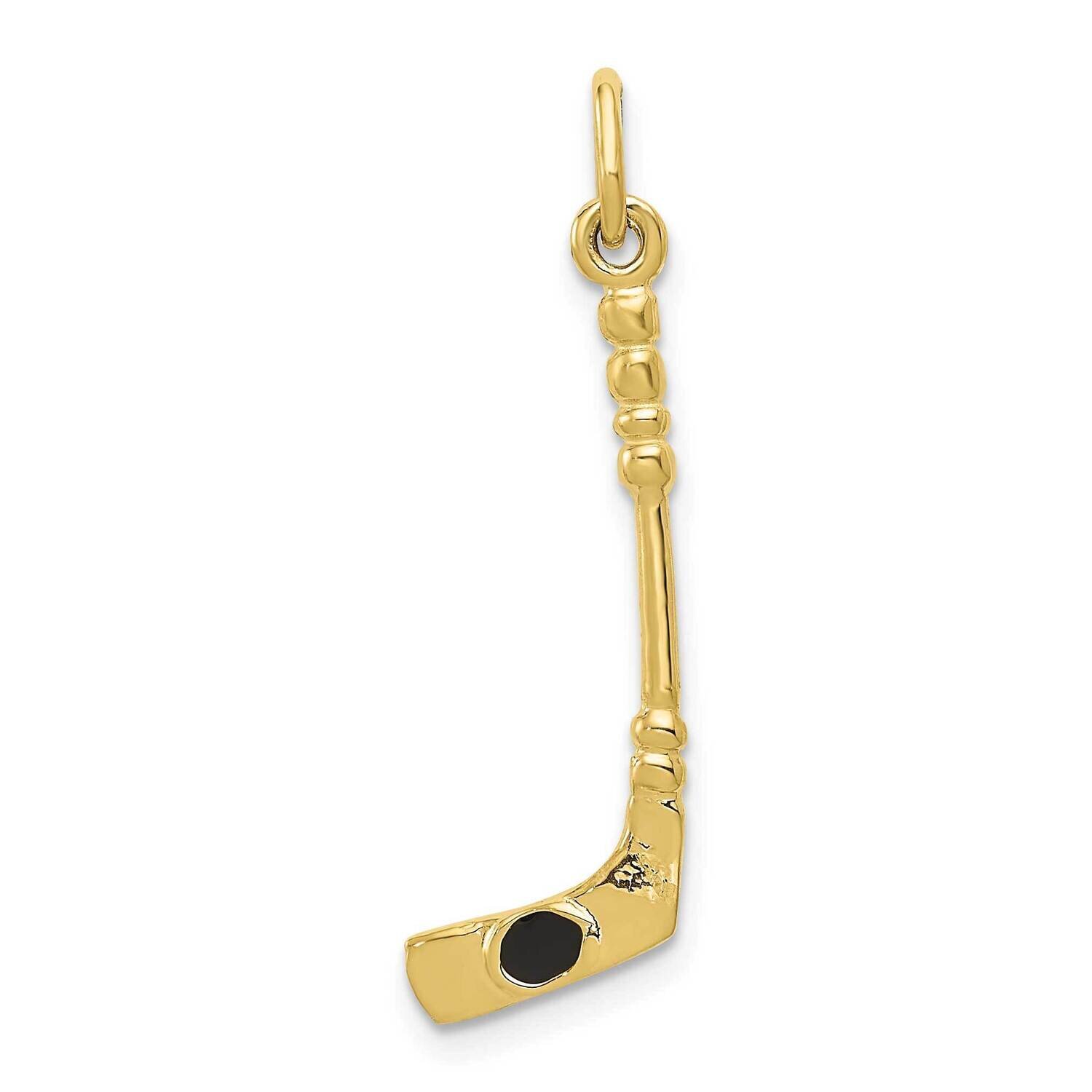 Hockey Stick with Enamel Charm 10k Gold 10A7614