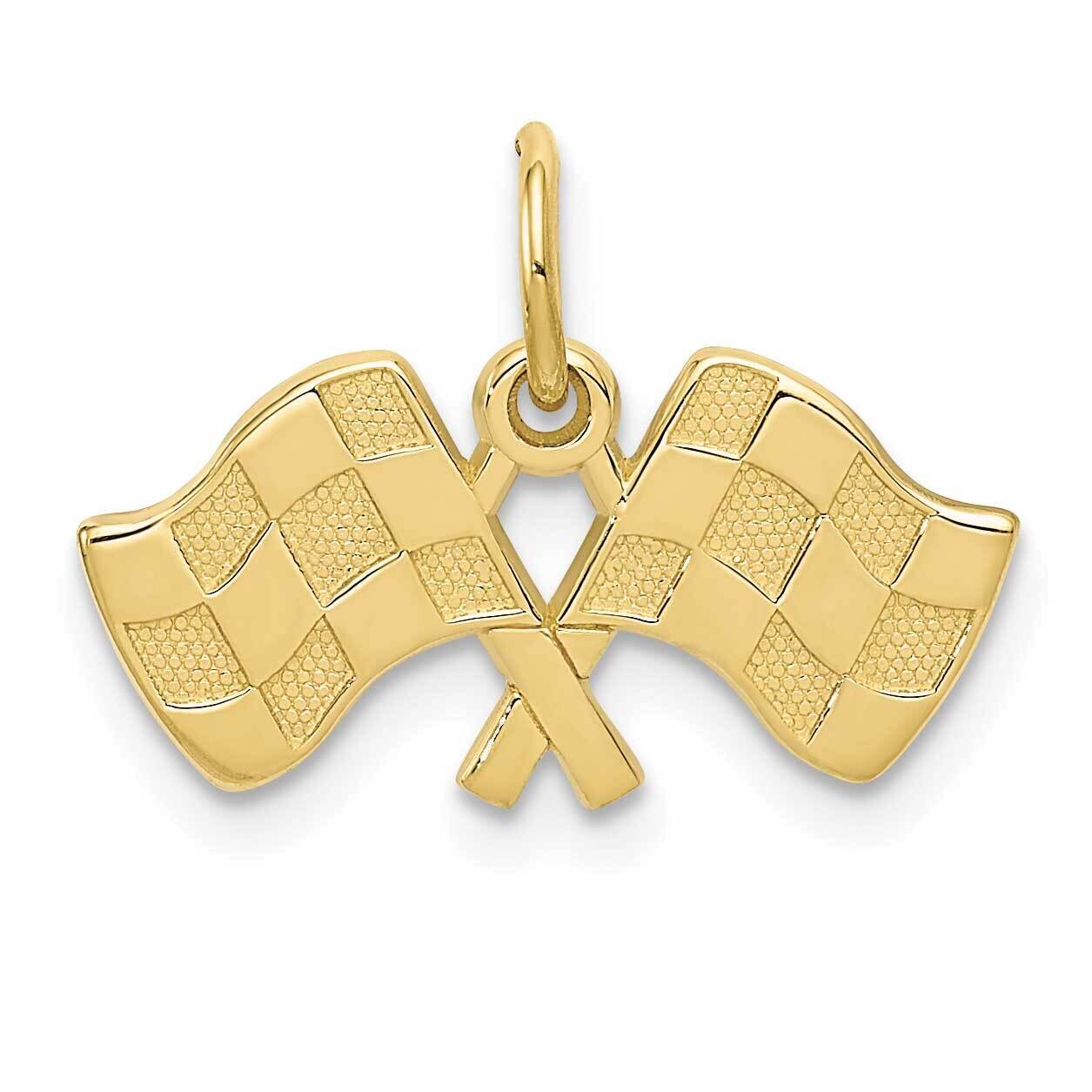 Racing Flags Charm 10k Gold 10C1877, MPN: 10C1877,
