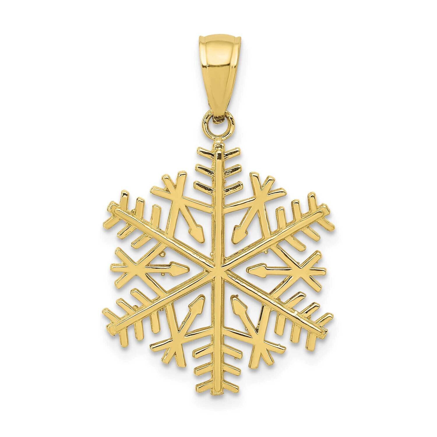 Snowflake Pendant 10k Gold Polished 10C2215, MPN: 10C2215, 191101085048